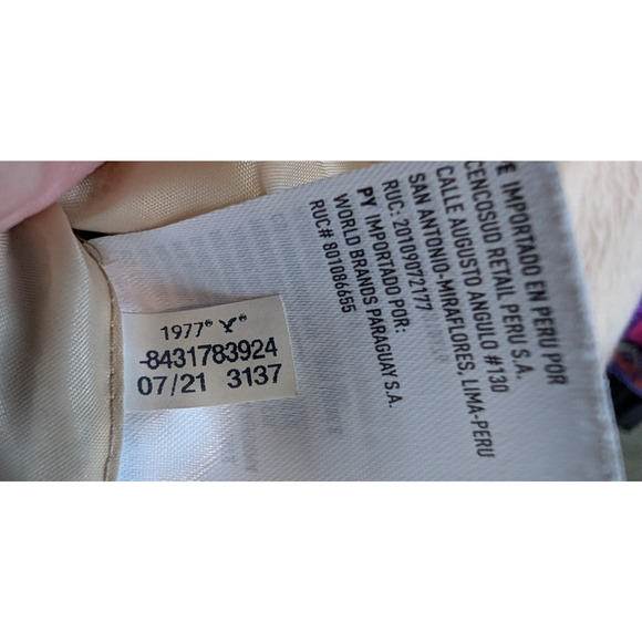 American Eagle Womens Cream Fuzzy Plaid Chore Shacket Gorpcore Outdoor Small - Picture 9 of 10